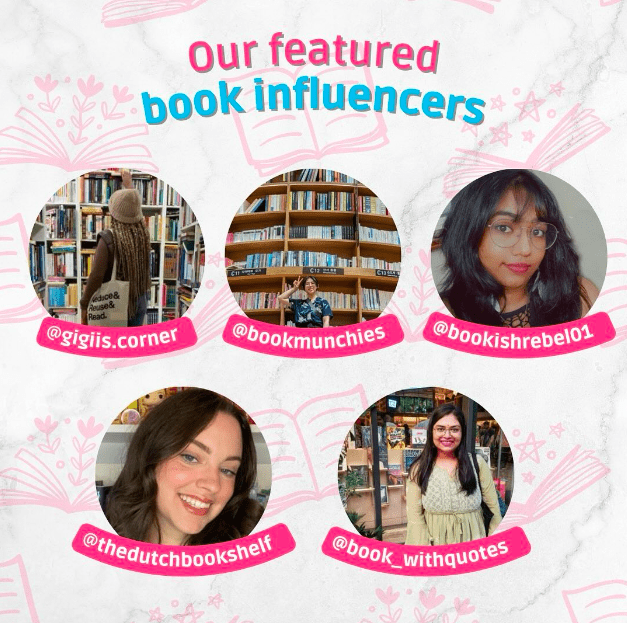 Five of our featured Book Influencers
